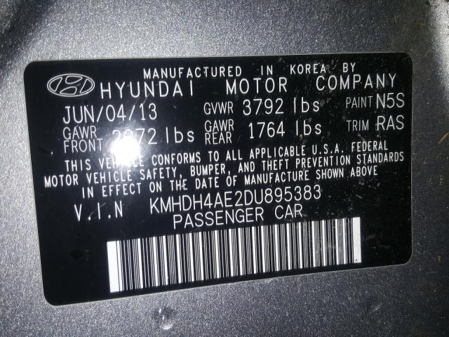 2013 HYUNDAI ELANTRA GL KMHDH4AE2DU895383