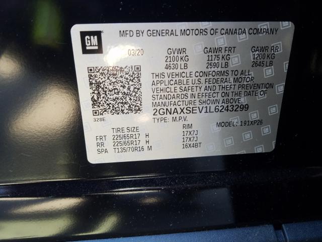 2020 CHEVROLET EQUINOX LS 2GNAXSEV1L6243299
