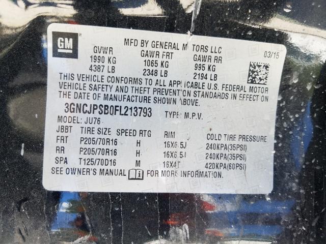 2015 CHEVROLET TRAX 1LS 3GNCJPSB0FL213793