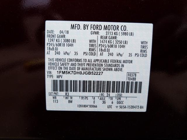 VIN 2LMDJ8JK8FBL32756 2015 Lincoln MKX no.10