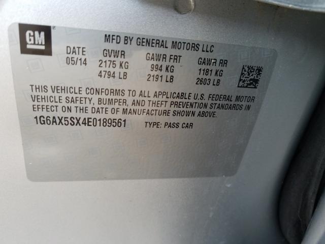 2014 CADILLAC CTS LUXURY 1G6AX5SX4E0189561