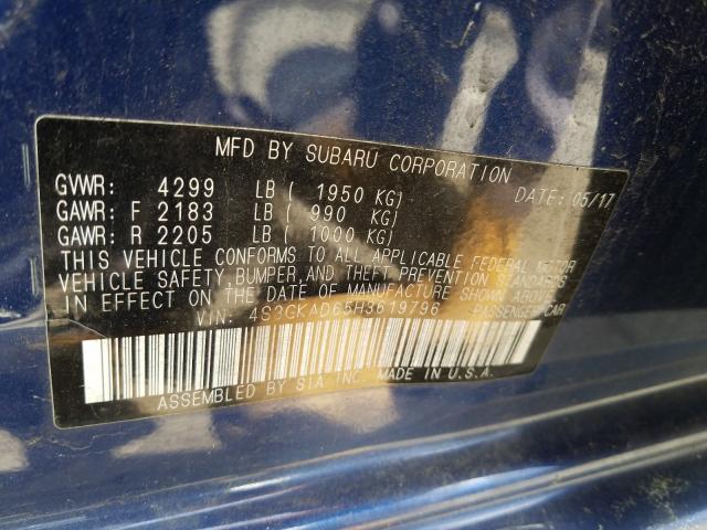 VIN 5YJ3E1EA2PF638798 2017 SUBARU IMPREZA PR no.10