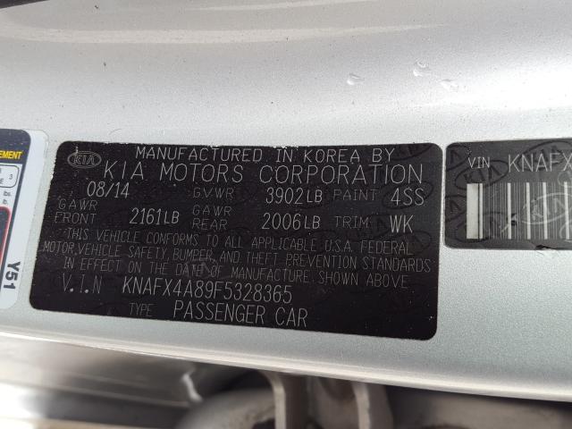 VIN KNAFX4A69G5522846 2016 KIA Forte, LX no.10