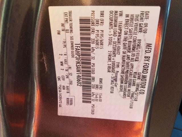 2010 FORD FOCUS 1FAHP3FN3AW140602
