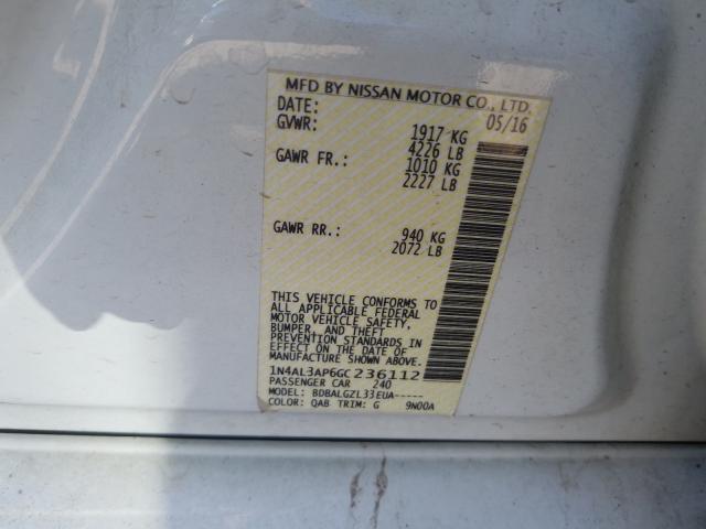 VIN 3KPA24AD6LE330809 2016 NISSAN ALTIMA 2.5 no.10