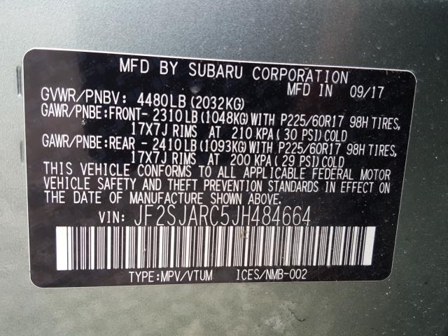 VIN 3VW6T7BU3MM016378 2018 SUBARU FORESTER 2 no.10