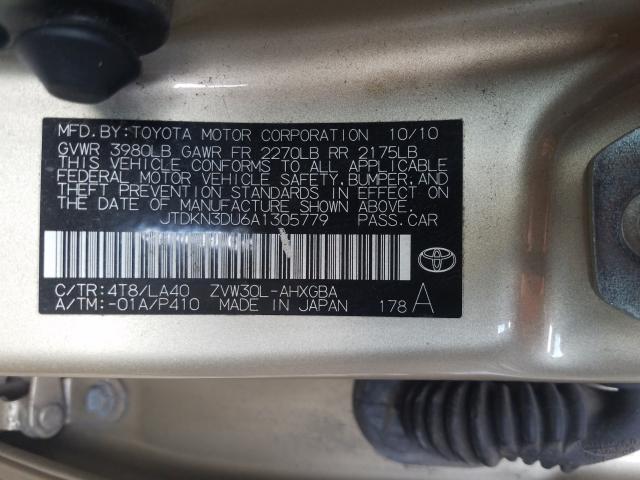 VIN 1GYFZER44LF136517 2010 TOYOTA PRIUS no.10