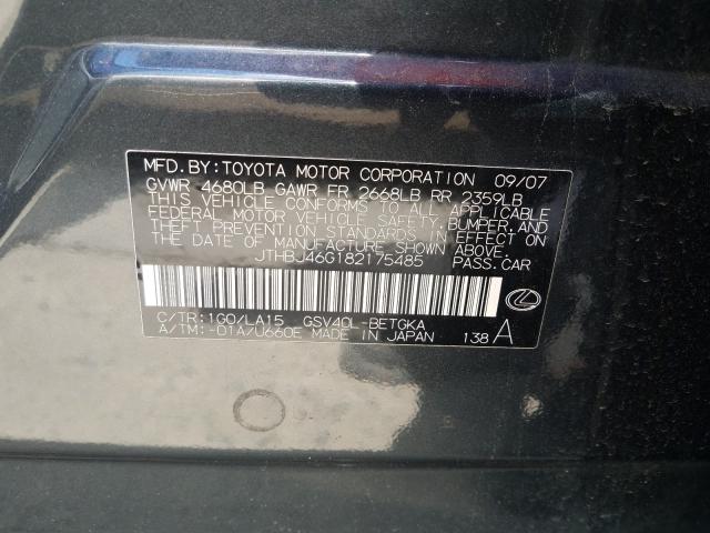 VIN 4T1DAACK3SU059133 2008 LEXUS ES 350 no.10