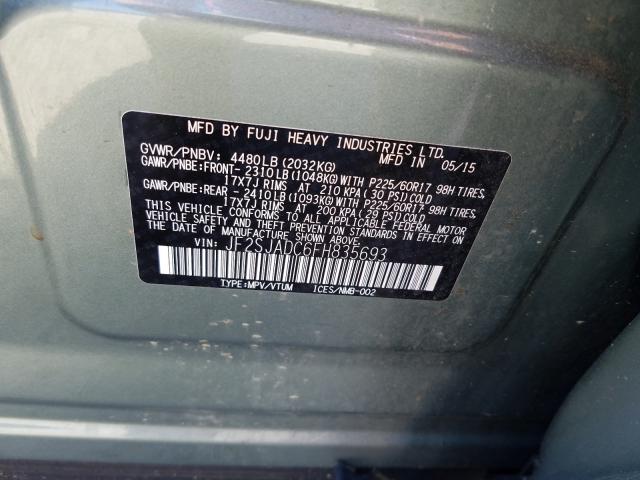 VIN 3KPF24AD0RE826090 2015 SUBARU FORESTER 2 no.10