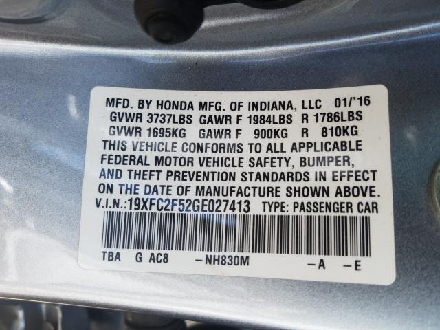2016 HONDA CIVIC LX 19XFC2F52GE027413