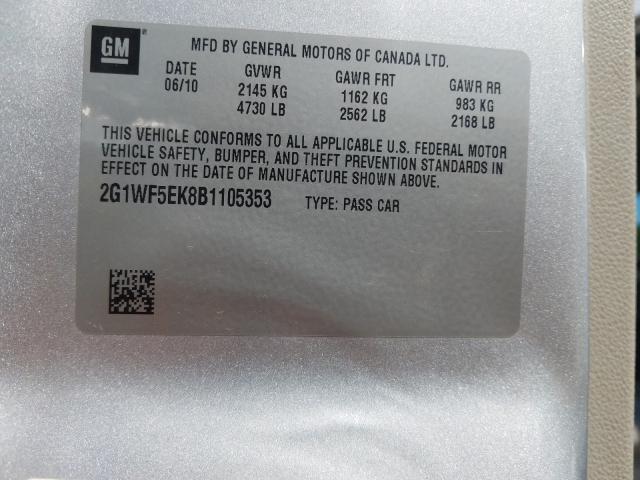2011 CHEVROLET IMPALA LS 2G1WF5EK8B1105353