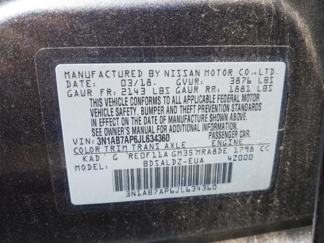 2018 NISSAN SENTRA 3N1AB7AP6JL634360