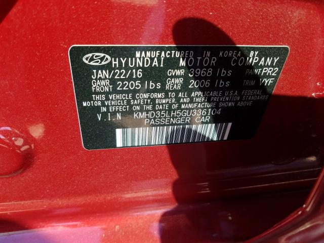 VIN JM1BM1W77E1183342 2016 HYUNDAI ELANTRA GT no.10