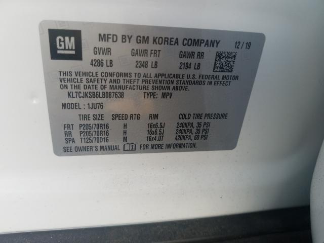 2020 CHEVROLET TRAX LS KL1CJKSB6LB087638