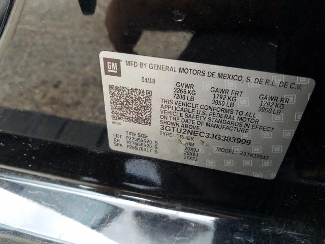 2018 GMC SIERRA K15 3GTU2NEC3JG383909