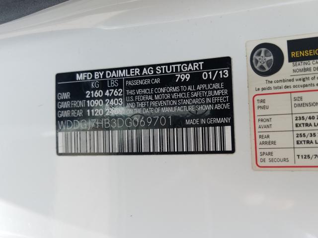 2013 MERCEDES-BENZ C 63 AMG WDDGJ7HB3DG069701