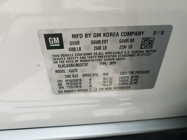2018 BUICK ENCORE KL4CJASB4JB632787