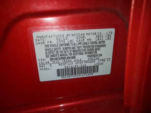 2013 NISSAN SENTRA S 3N1AB7AP6DL691808