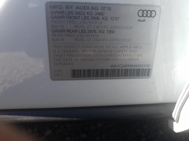 VIN WA1C2AFP6HA032436 2017 Audi Q5, Premium no.10