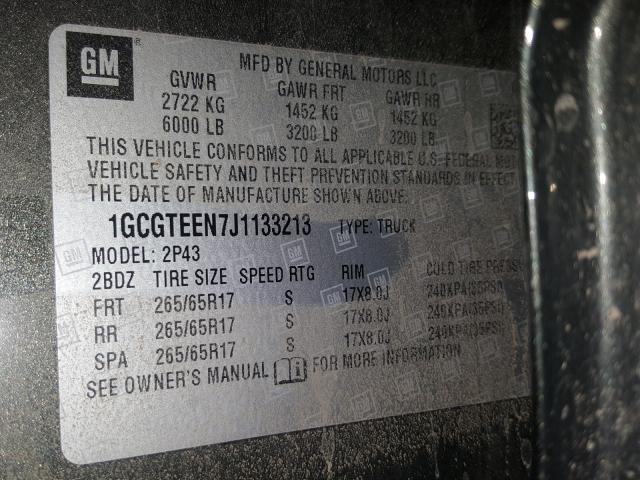 2018 CHEVROLET COLORADO Z 1GCGTEEN7J1133213