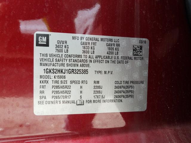 2016 GMC YUKON XL D 1GKS2HKJ1GR325385