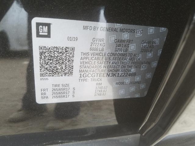 2019 CHEVROLET COLORADO Z 1GCGTEEN3K1222469