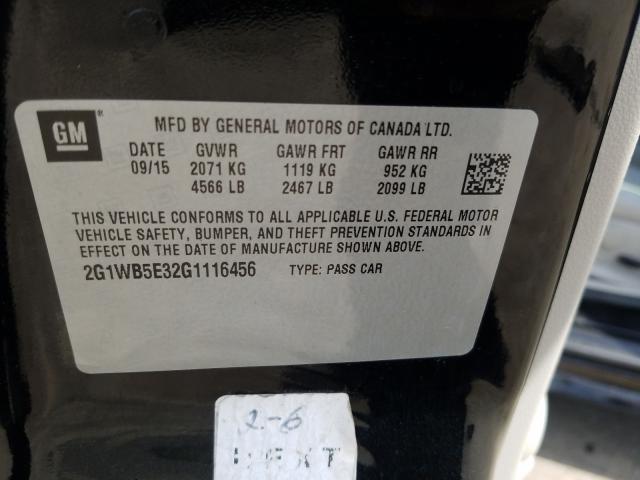2016 CHEVROLET IMPALA LIM 2G1WB5E32G1116456