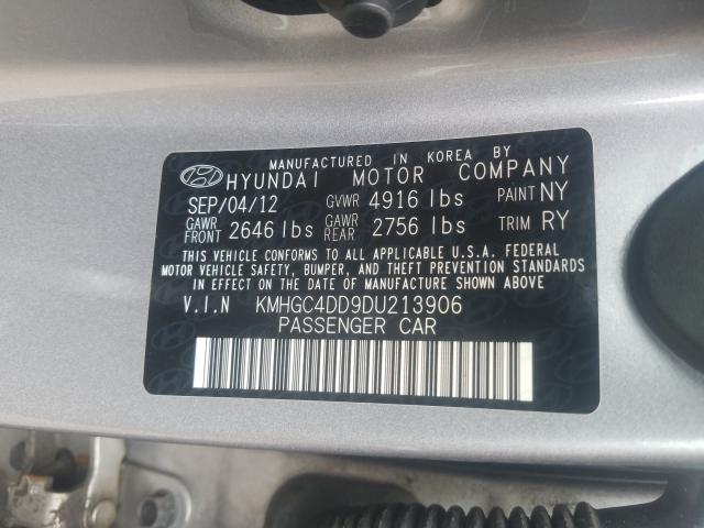 2013 HYUNDAI GENESIS 3. KMHGC4DD9DU213906