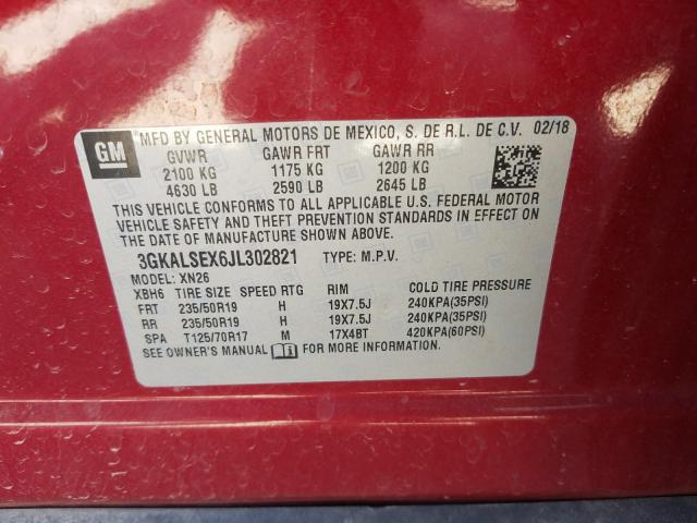2018 GMC TERRAIN DE 3GKALSEX6JL302821