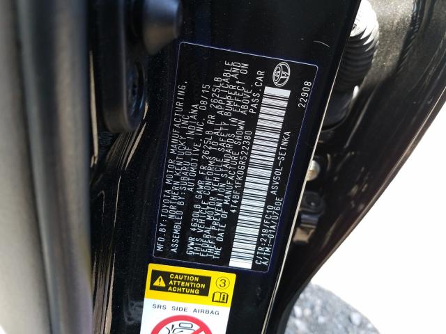 2016 TOYOTA CAMRY LE 4T4BF1FK0GR522380