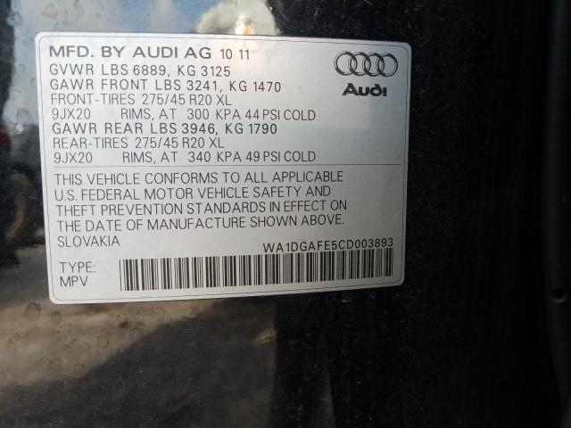 2012 AUDI Q7 PRESTIG WA1DGAFE5CD003893
