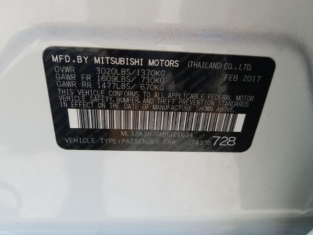 2017 MITSUBISHI MIRAGE ES ML32A3HJ6HH021634