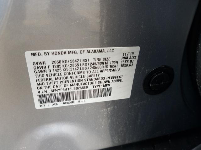 2020 HONDA PILOT LX 5FNYF6H13LB028589