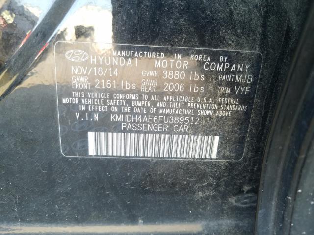 2015 HYUNDAI ELANTRA SE KMHDH4AE6FU389512