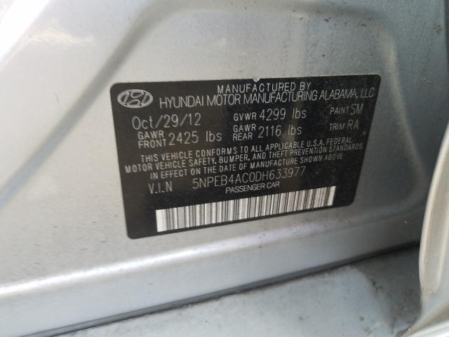 2013 HYUNDAI SONATA GLS 5NPEB4AC0DH633977