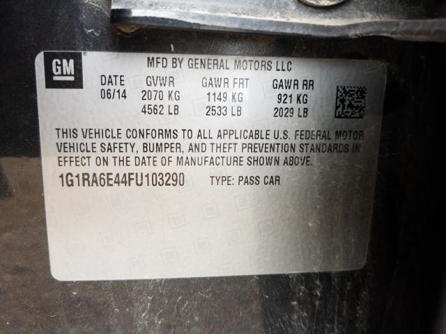 VIN 1G1RA6E44FU103290 2015 Chevrolet Volt no.10