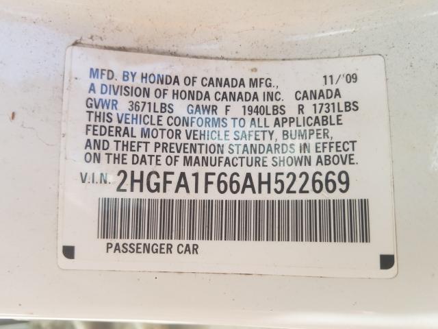 2010 HONDA CIVIC LX-S 2HGFA1F66AH522669