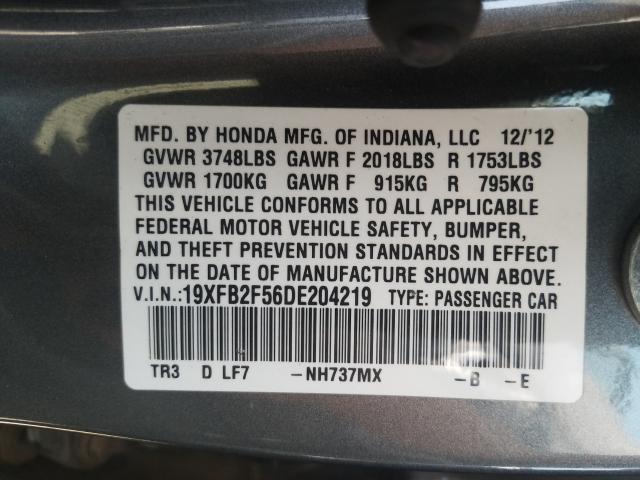 2013 HONDA CIVIC LX 19XFB2F56DE204219