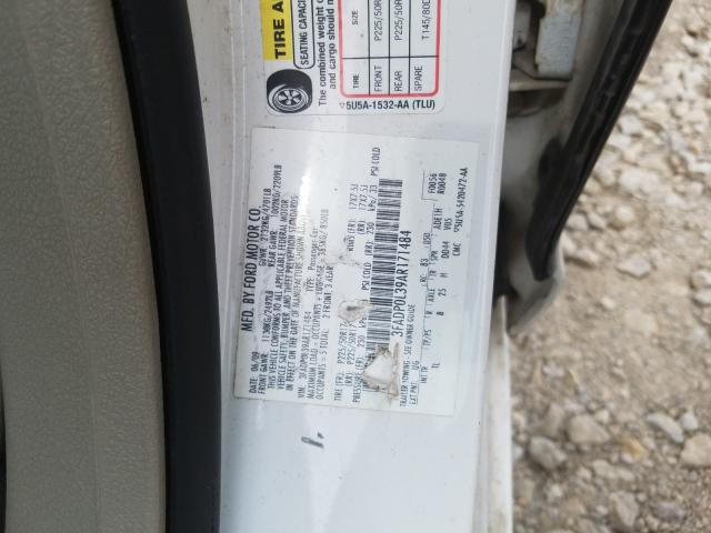 2010 FORD FUSION 3FADP0L39AR171484