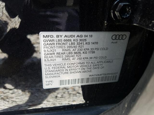 VIN WA1VAAF73JD042227 2018 Audi Q7, Prestige no.10