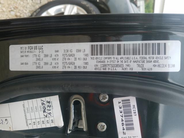 2016 RAM 1500 SPORT 1C6RR7MT5GS385023