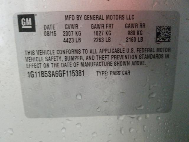 2016 CHEVROLET MALIBU LIM 1G11B5SA6GF115381