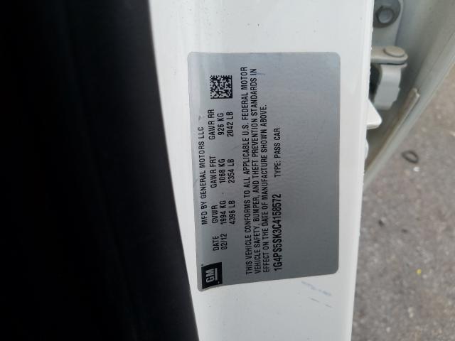 2012 BUICK VERANO 1G4PS5SK3C4158572