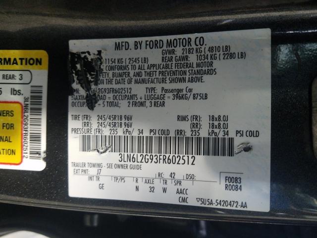 2015 LINCOLN MKZ 3LN6L2G93FR602512