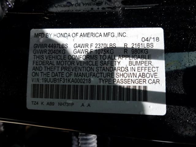 2019 ACURA TLX 19UUB1F31KA000218