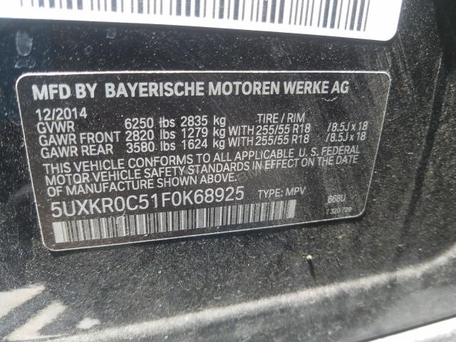 2015 BMW X5 XDRIVE3 5UXKR0C51F0K68925