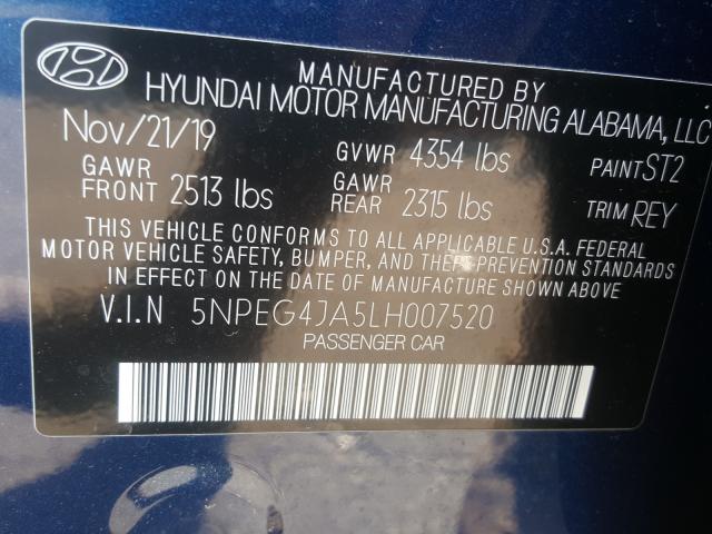 2020 HYUNDAI SONATA SE 5NPEG4JA5LH007520