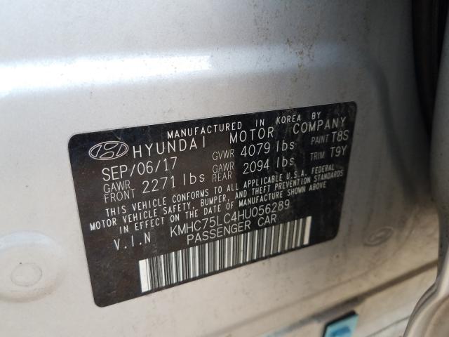 2017 HYUNDAI IONIQ SEL KMHC75LC4HU056289