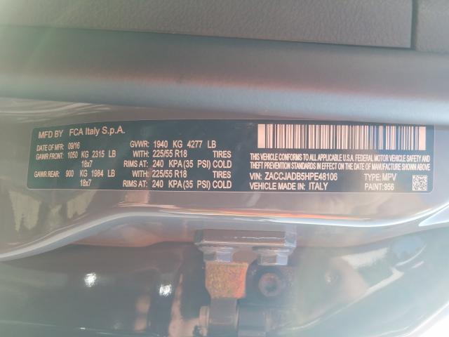 2017 JEEP RENEGADE L ZACCJADB5HPE48106
