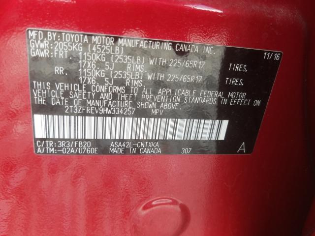 2017 TOYOTA RAV4 LE 2T3ZFREV9HW334257
